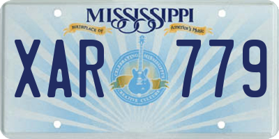 MS license plate XAR779
