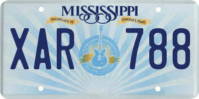 MS license plate XAR788