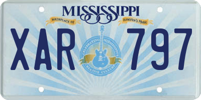 MS license plate XAR797