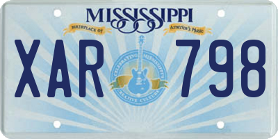 MS license plate XAR798