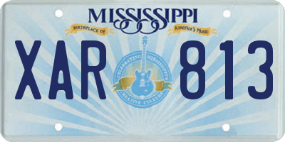 MS license plate XAR813