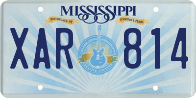 MS license plate XAR814