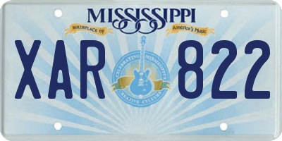MS license plate XAR822