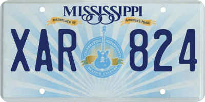 MS license plate XAR824