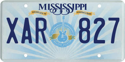 MS license plate XAR827