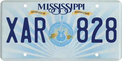 MS license plate XAR828