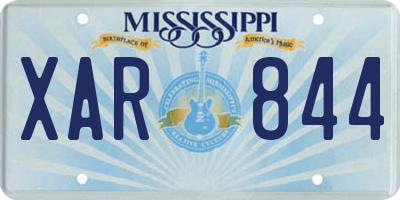 MS license plate XAR844