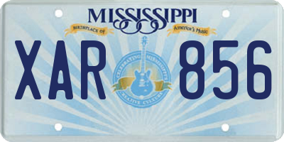 MS license plate XAR856