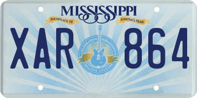 MS license plate XAR864