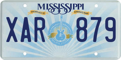 MS license plate XAR879