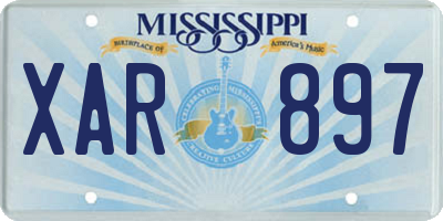 MS license plate XAR897
