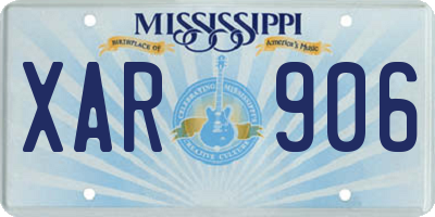 MS license plate XAR906