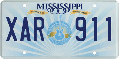 MS license plate XAR911
