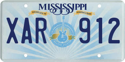 MS license plate XAR912