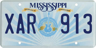 MS license plate XAR913