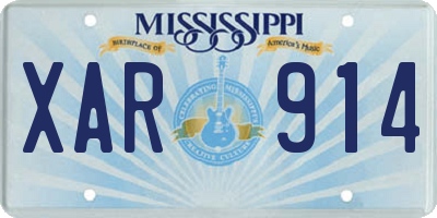MS license plate XAR914