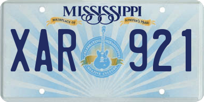 MS license plate XAR921