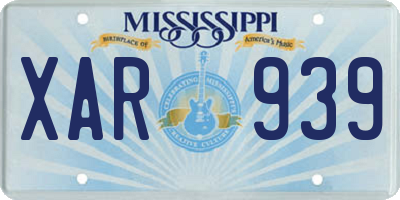 MS license plate XAR939