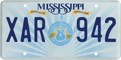 MS license plate XAR942