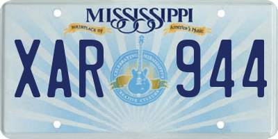 MS license plate XAR944