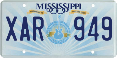 MS license plate XAR949