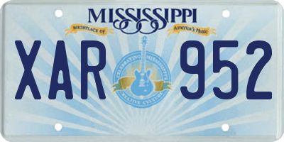 MS license plate XAR952