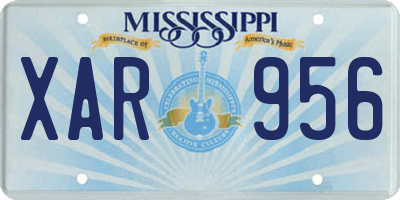 MS license plate XAR956