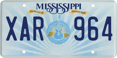 MS license plate XAR964