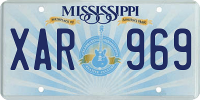 MS license plate XAR969