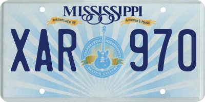 MS license plate XAR970