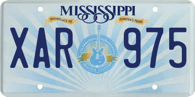 MS license plate XAR975