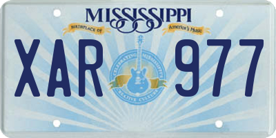 MS license plate XAR977