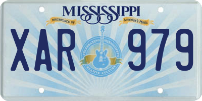 MS license plate XAR979