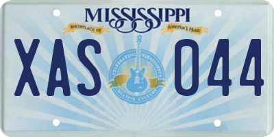 MS license plate XAS044