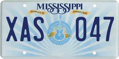 MS license plate XAS047