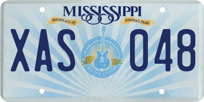 MS license plate XAS048