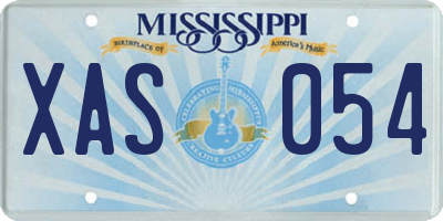 MS license plate XAS054