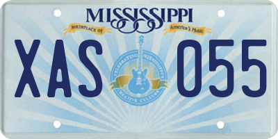 MS license plate XAS055