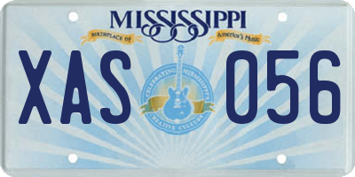 MS license plate XAS056