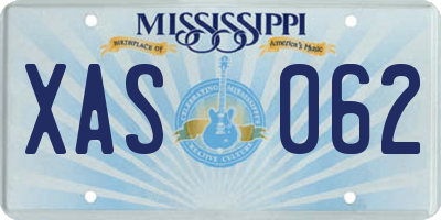 MS license plate XAS062