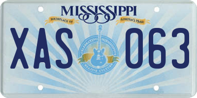 MS license plate XAS063
