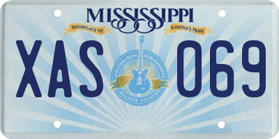 MS license plate XAS069