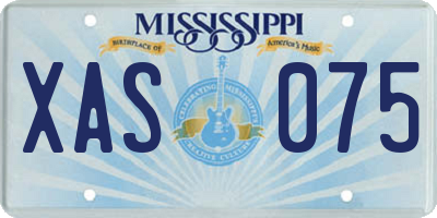 MS license plate XAS075