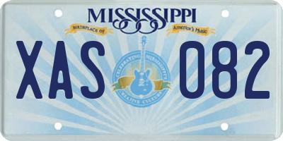 MS license plate XAS082