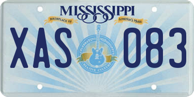 MS license plate XAS083
