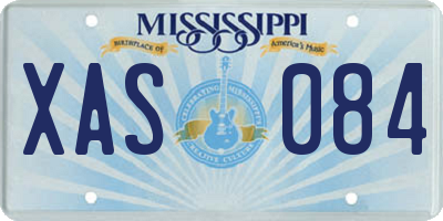 MS license plate XAS084