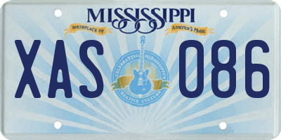 MS license plate XAS086