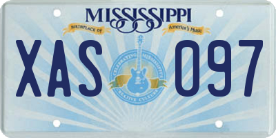 MS license plate XAS097