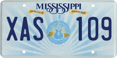 MS license plate XAS109