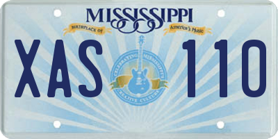 MS license plate XAS110